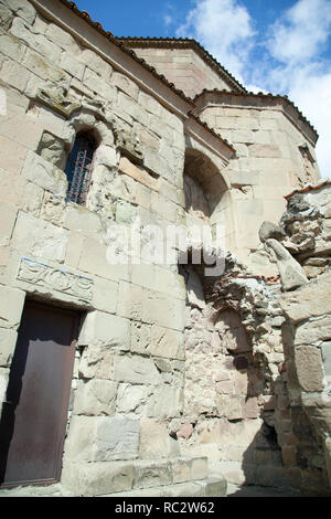 Der Teil des 6. Jahrhunderts Jvary orthodoxe Kloster in der Nähe von Mzcheta in Georgien. Stockfoto