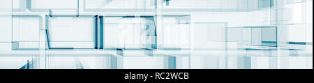 Horizontale Panorama 3D-Rendering Stockfoto