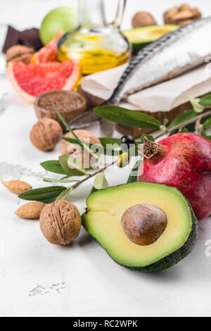 Auswahl der Nahrung für gesundes Herz Stockfoto