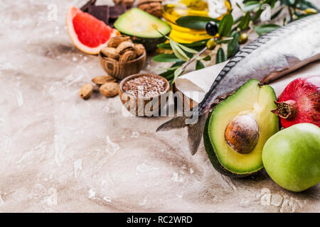Auswahl der Nahrung für gesundes Herz Stockfoto