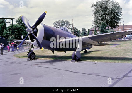 P-47D Thunderbolt Kampfflugzeugen, RAF Cosford 1995 Stockfoto