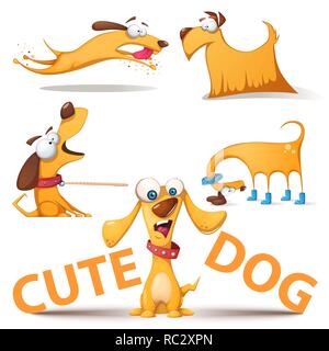 Süßer Hund. Lustige Abbildung. Stock Vektor