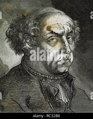 Paracelsus (Philippus Aureolus Theophrastus Bombastus von Hohenheim) (1493-1541). Schweizer Arzt, Botaniker, Alchemist, Astrologe und allgemeine Okkultisten. Gravur. Stockfoto