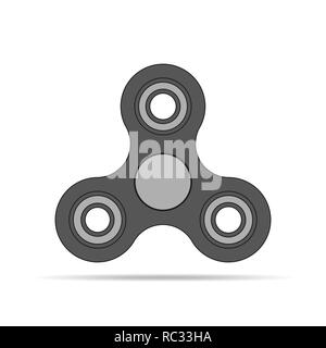 Hand spinner Symbol auf weißem Hintergrund. Vector Illustration. Spinner Spannungsarmglühen Spielzeug. Stock Vektor