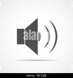 Symbol Sound in flacher Ausführung. Vector Illustration. Grau Musik Band Symbol Stock Vektor