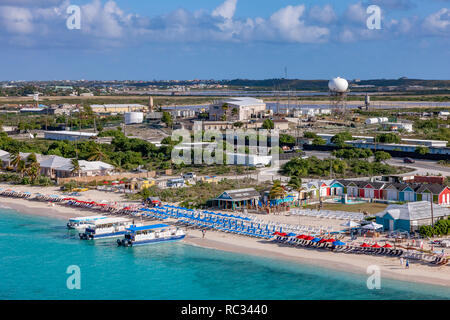 Grand Turk, Turks und Caicos Inseln besuchen auf P&O Arcadia während der Weihnachts- und Neujahrskreuzfahrt. Stockfoto