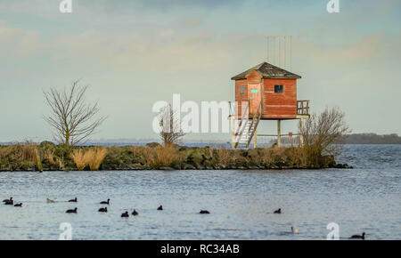 Lange Belichtung und Sunrise Lough Neagh Nordirland Stockfoto