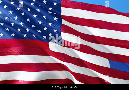 Die kombinierten Unterstützung für Polizei, Feuerwehr, 911, Korrekturen oder Bundesmittel in den Vereinigten Staaten. USA American 911 Flagge. Medizinische res Stockfoto