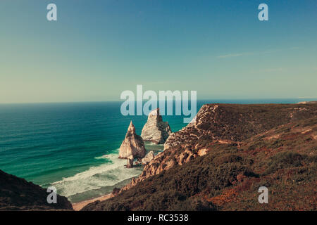 Ursa Strand, einen schönen Strand in der Nähe von Cascais, Lissabon, Portugal Stockfoto