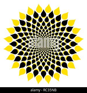 Sonnenblume cute Symbol in trendigen Flat Style. Symbol für Design, Logo, UI. Vector Illustration. Stock Vektor