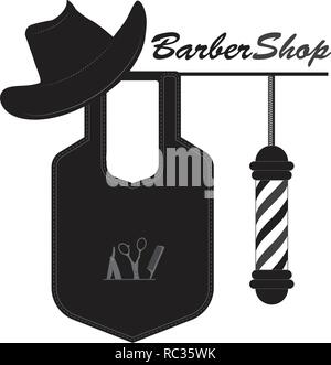 Draußene Barbershop Stock Vektor