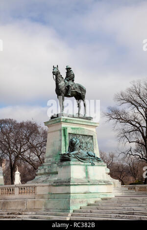 Ulysses S Grant Statue, ein Presidential Memorial in Washington, D.C. zu Ehren der Amerikanischen Bürgerkrieg allgemein Stockfoto