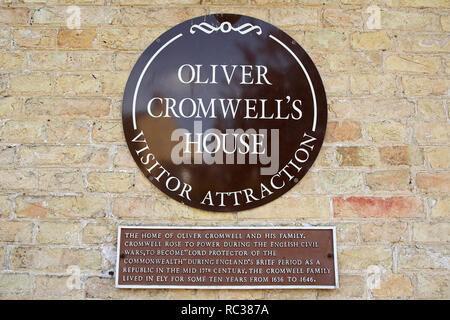 Oliver Cromwell's House in Ely, Cambridgeshire, England Stockfoto