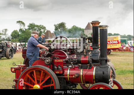 Vintage Zugmaschinen in Preston Steam Rally, Kent, England Stockfoto