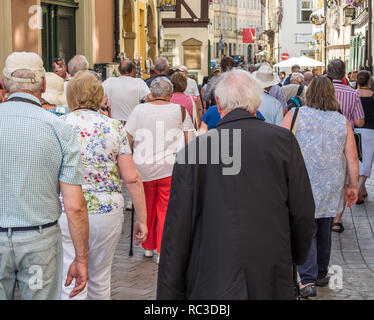 Pensionierte Tour Gruppe Stockfoto