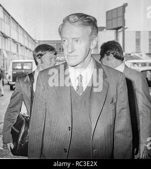 Ehemalige Rhodesian Premierminister Ian Smith Ankunft am Flughafen Heathrow in 1979. Stockfoto