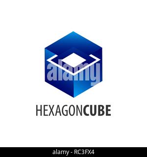 Hexagon cube logo Konzept Design. Symbol grafische Vorlage element Vektor Stock Vektor