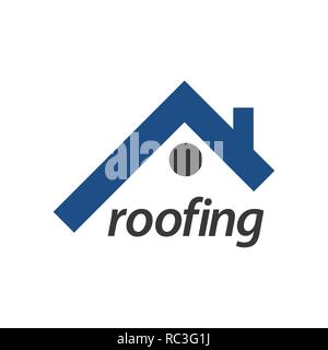 Roofing logo Konzept Design. Symbol grafische Vorlage element Vektor Stock Vektor
