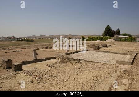 Spanien. Andalusien. Römischen Stadt Italica. 206 v. Chr. gegründet. Haus von Hylas. Domus-Roman. Mosaik. Stockfoto