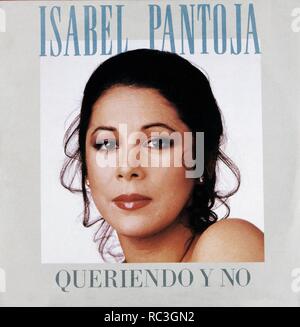 PANTOJA, Isabel. MARIA ISABEL PANTOJA MARTIN. CANTANTE ESPAÑOLA. PORTADA DE DISCO" DESDE ANDALUSIEN "CON SU SINGLE 'QUERIENDO YO' 1988. Stockfoto