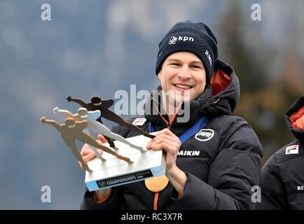 13-01-2019 SCHAATSEN: SPEEDSKATING: ISU EUROPAMEISTERSCHAFTEN ALLROUND & SPRINT: KLOBENSTEIN Huldiging Sven Kramer Foto: SCS/Soenar Chamid Stockfoto