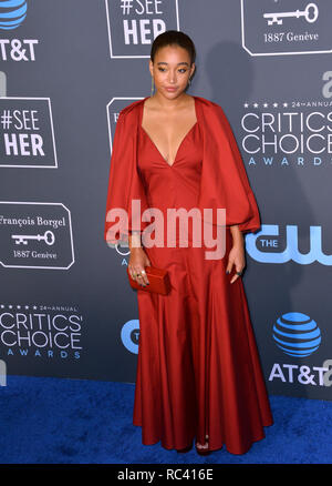 Santa Monica, Kalifornien, USA. 13 Jan, 2019. Amandla Stenberg am 24. jährlichen Critics' Choice Awards in Santa Monica. Bild: Paul Smith/Featureflash Credit: Paul Smith/Alamy leben Nachrichten Stockfoto