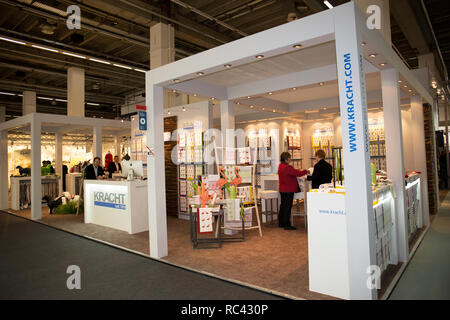 Impressionen der größten internationalen Fachmesse für Wohn- und Objekttextilien und den globalen Maßstab für Qualität Design in ffm Deutschland Stockfoto