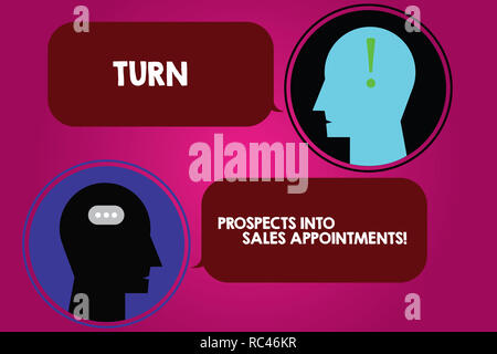 Konzeptionelle Handschrift zeigt damit Perspektiven in die Termine. Business Foto text Konvertieren von Leads in Kunden Messenger Zimmer mit Chat Hea Stockfoto