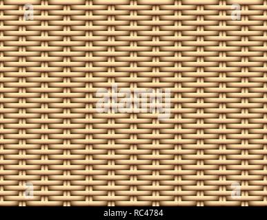 Nahtloser 3D-braun Rattan Muster, vector art design Stock Vektor