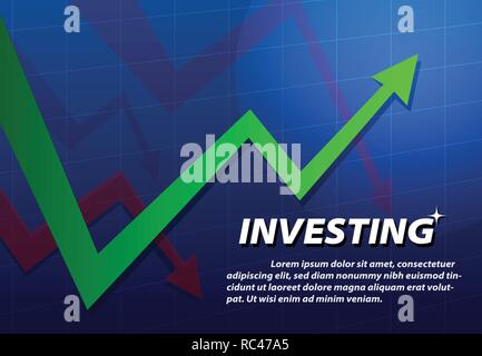 Turnaround investieren Hintergrund, vector art design Stock Vektor