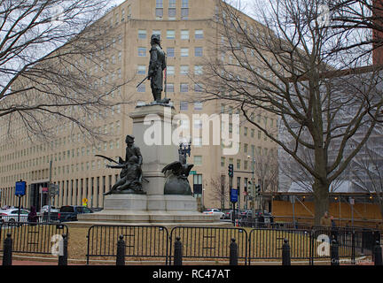 Statue von Brigadier General Thaddeus Kosciuszko in Washington DC Stockfoto