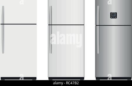Geschlossen Kühlschränke - Vector Illustration oder Graphic Design Element Stock Vektor