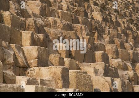 Ägypten. Henutsen Pyramide in Gizeh. Kalkstein-Steinen. Vierte Dynastie Königin. 26. Jahrhundert v. Chr. altes Königreich. Stockfoto