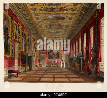 Des Königs Galerie. Kensington Palace, Farbe Abbildung/Platte. Autor William Henry Pyne, Illustriert von C Wild. Museum: British Library. Stockfoto