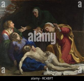 Die toten Christus Leid (Die Drei Maries). Museum: National Gallery, London. Autor: Annibale Carracci. Stockfoto