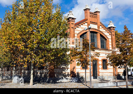 Matadero Madrid Pavillon - Kulturzentrum, der industriellen Architektur des ehemaligen Schlachthofs, Stadtteil Arganzuela Stockfoto