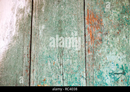 Alte Holz- Hintergrund mit grüner Farbe. vintage Wood texture, Stockfoto