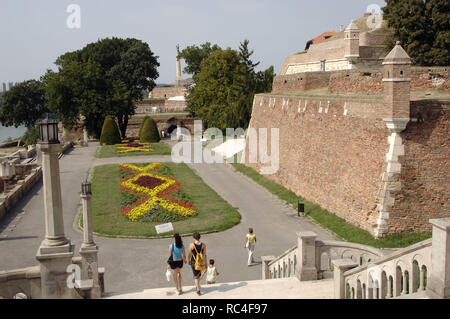 Serbien. Belgrad. Kalemegdan Festung, von Stefan Lacarevic im 14. Jahrhundert erbaut. Im 18. Jahrhundert von den Österreichern wieder aufgebaut. Stockfoto