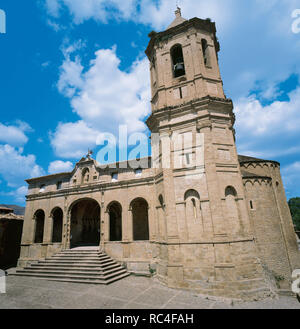 ARTE ROMANICO. ESPAÑA. CATEDRAL DE SAN VICENTE. Daten de los S. XI-XII (S. XI-S. XII) con importantes reformas en el S. XVIII. Roda de Isábena. Estado de Huesca. Aragón. Stockfoto