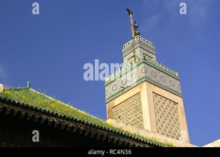 Medrese Bou Inania (S. XIV). Fes. Marruecos. Magreb. Afrika. Stockfoto