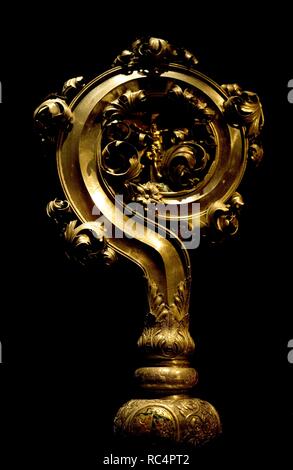 Dreißigjährigen Krieg (1618-1648). Kriegsbeute. Bischofsstab, Erzbischof Albrecht von Brandeburg. 1539. schwedische Geschichte Museum. Stockholm. Schweden. Stockfoto