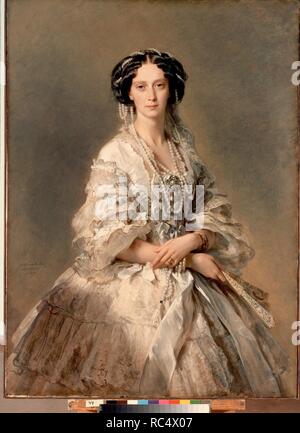 Portrait von Maria Alexandrowna (1824-1880), Kaiserin von Russland. Museum: Staatliche Eremitage, St. Petersburg. Autor: Winterhalter, Franz Xavier. Stockfoto