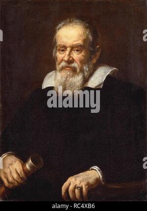 Portrait von Galileo Galilei. Museum: private Sammlung. Autor: Sustermans, Justus (Giusto). Stockfoto