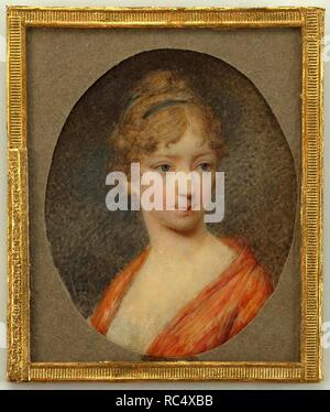 Porträt von Kaiserin Elisabeth Alexeievna, Prinzessin Louise von Baden (1779-1826). Museum: Staatliche Eremitage, St. Petersburg. Autor: anonym. Stockfoto