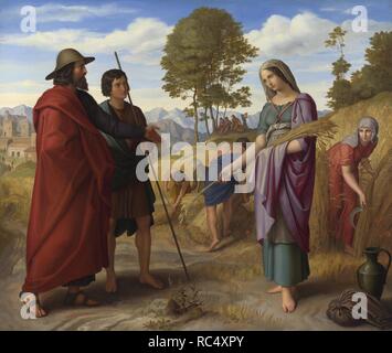 Ruth in Boas's Field. Museum: National Gallery, London. Autor: Schnorr von Carolsfeld, Julius. Stockfoto