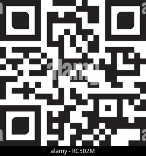 Sample QR-Code Symbol. Vector Illustration auf weißem Hintergrund. Stock Vektor