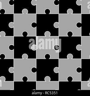 Nahtlose grau Muster Puzzle. Vector Illustration für Hintergrund design Stock Vektor