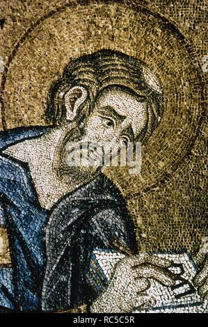 Italien. Venedig. Saint Mark's Basilika. Mosaik der Evangelist Johannes. 12.-14. Jahrhundert. Stockfoto