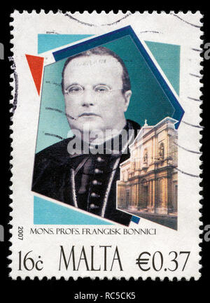 Briefmarke aus Malta in der Jubiläen und Persönlichkeiten 2007 Serie Stockfoto