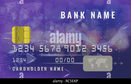 Realistische Credit Bank design Vorlage. Vector Illustration. Stock Vektor